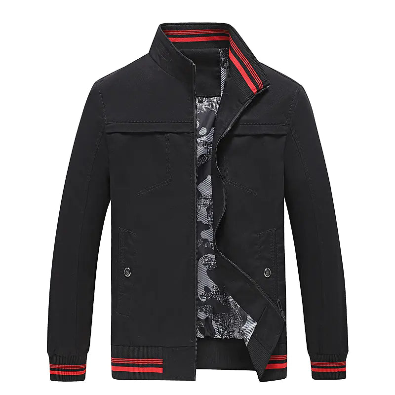 Cotton Casual Men's Coat with Stand Collar