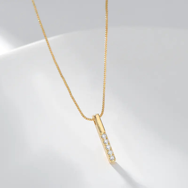 Gold-Plated Zirconia Geometric Choker Necklace for Women