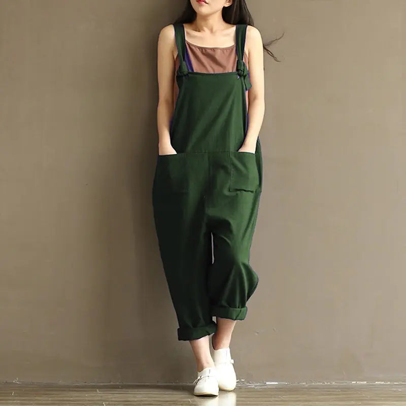 Casual Long Pants for Women with Blue Cotton Strap