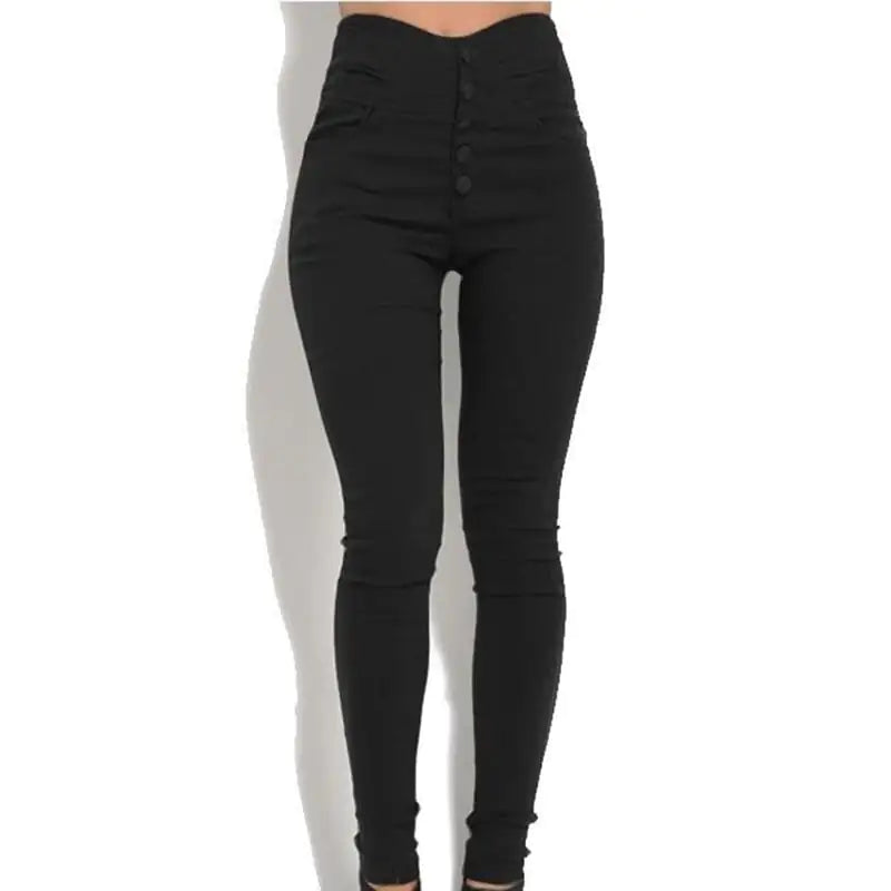 Explosive Button Stretch Pants for Women