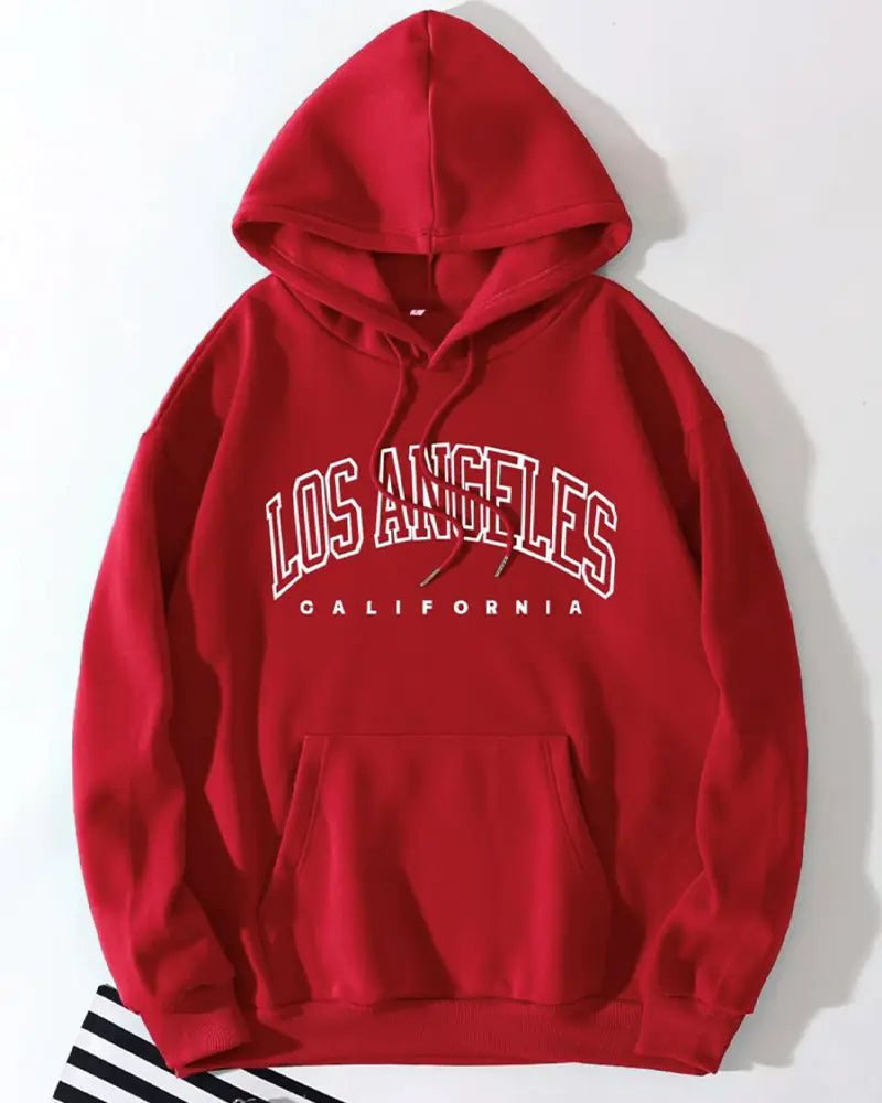 Women's Fleece Hooded Pullover Sweater for Autumn/Winter