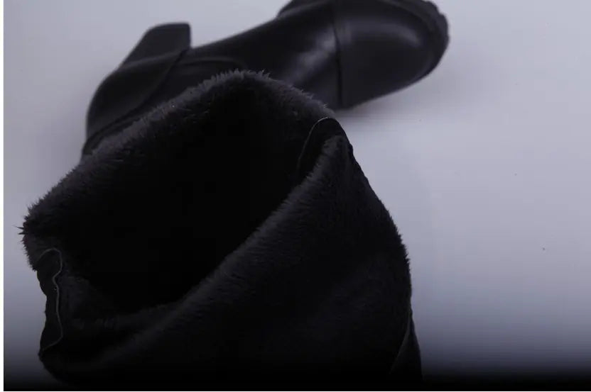 Over-the-Knee High Heeled Stretch Boots for Slim Legs