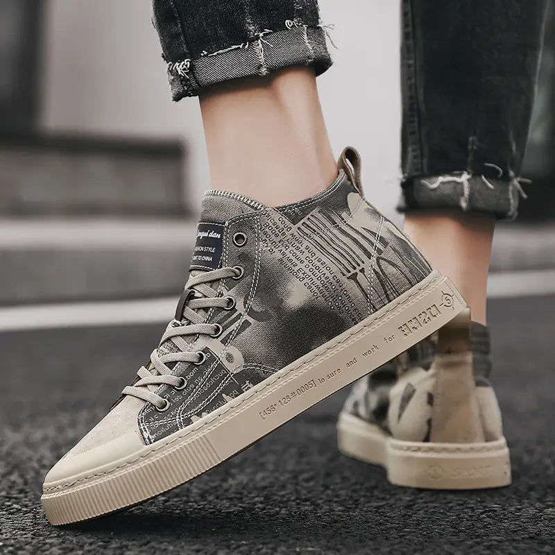 Stylish High-Top Canvas Sneakers for Men (2020)