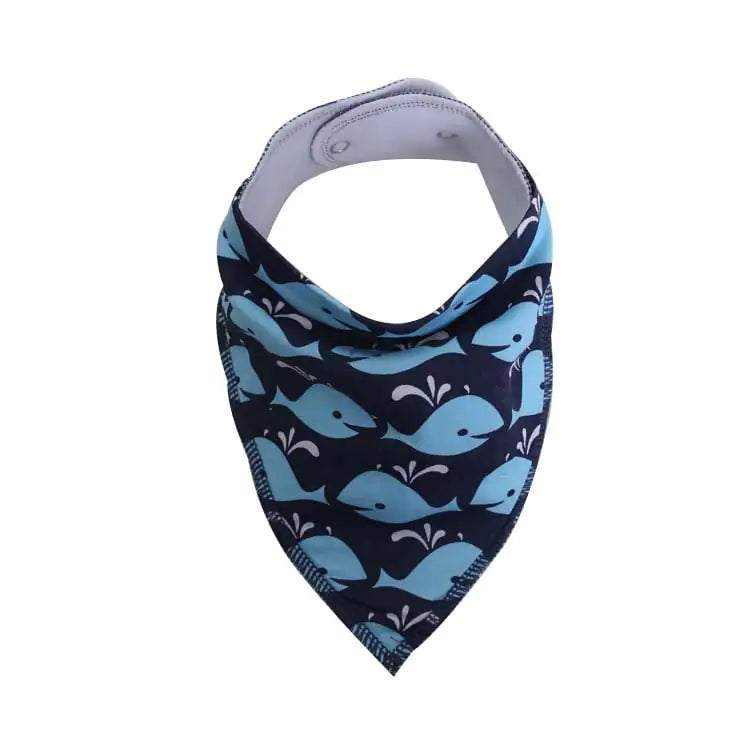 Cotton Cartoon Printed Triangle Scarf Bib