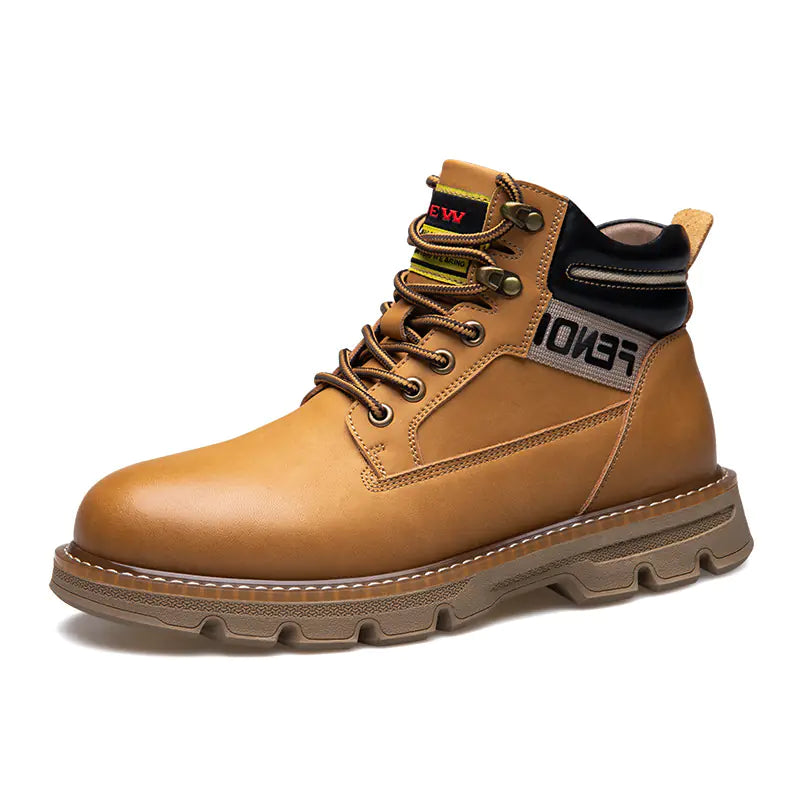 Mid-High Top Male British Style Tooling Boots