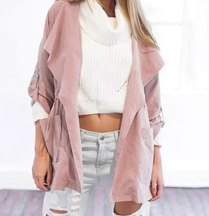 Lightweight Hooded Trench Coat (Mid-Length)