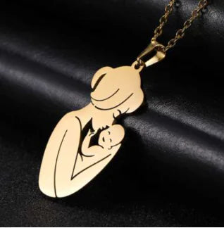 18K Gold Plated Mother's Love Heart Necklace - Premium Gift Jewelry for Women