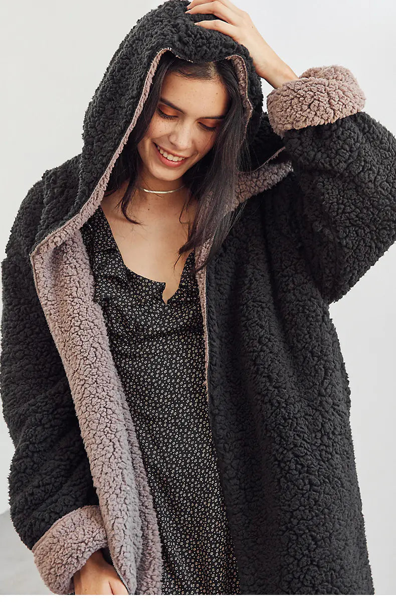 Double-Sided Terry Coat for Women