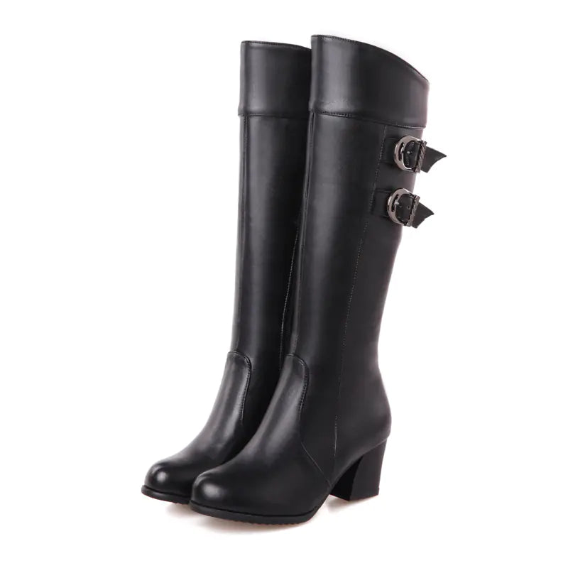 Nuevas botas Martin impermeables de tacón grueso para mujer