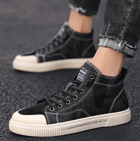 Stylish High-Top Canvas Sneakers for Men (2020)