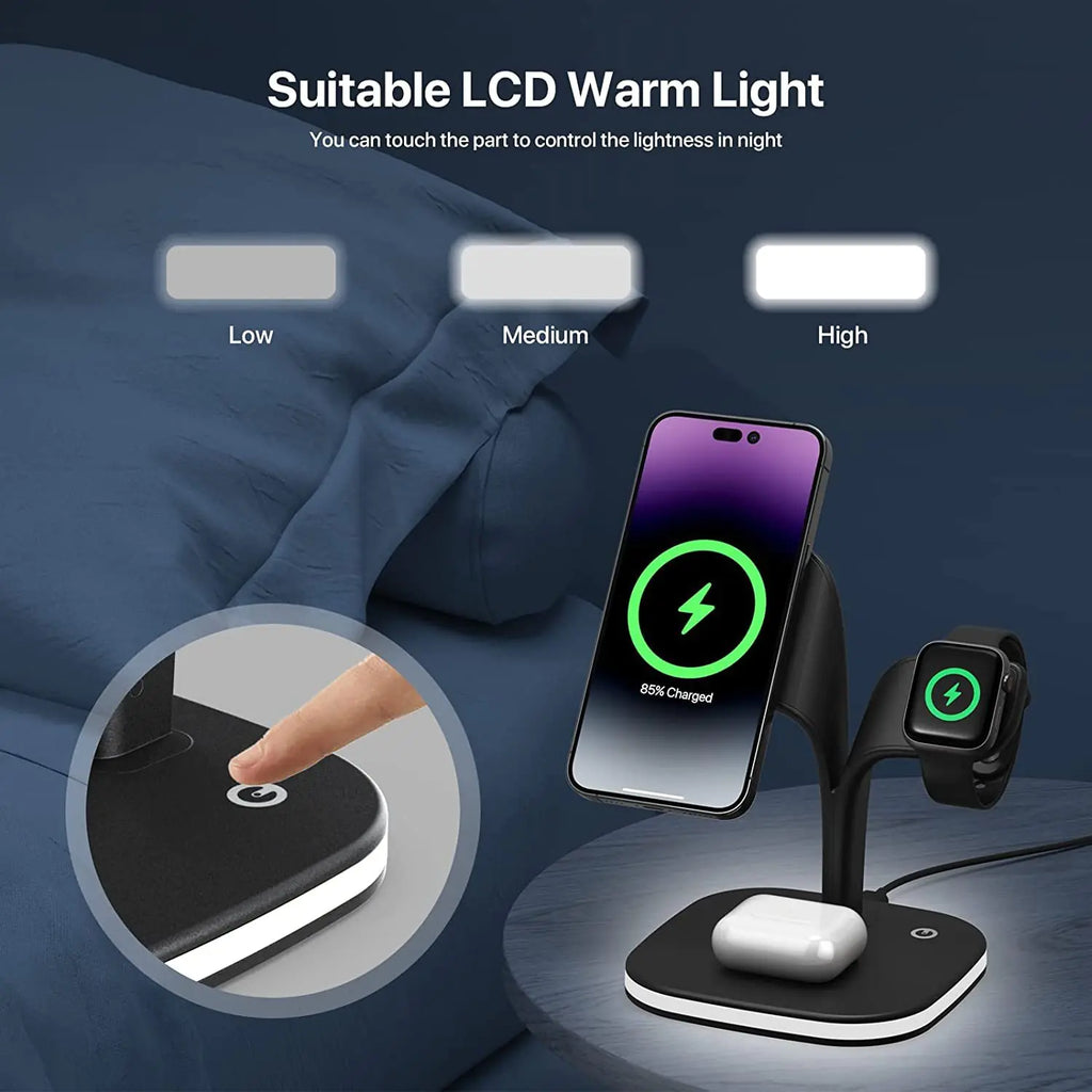 Magnetic 3-in-1 Wireless Charger