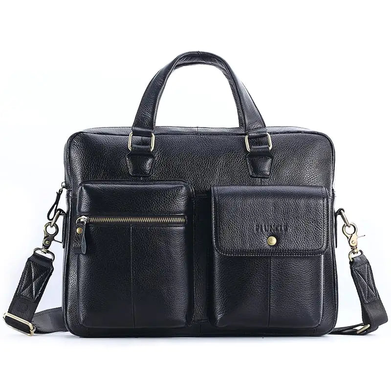 Men's Genuine Leather Top Layer Cowhide Briefcase