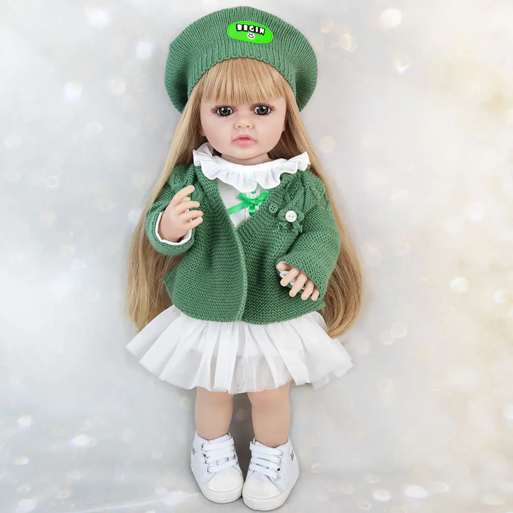 55cm Reborn Doll with Sweater Outfit for Girls
