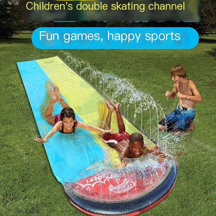 Children's PVC Inflatable Double Slide for Outdoor Fun