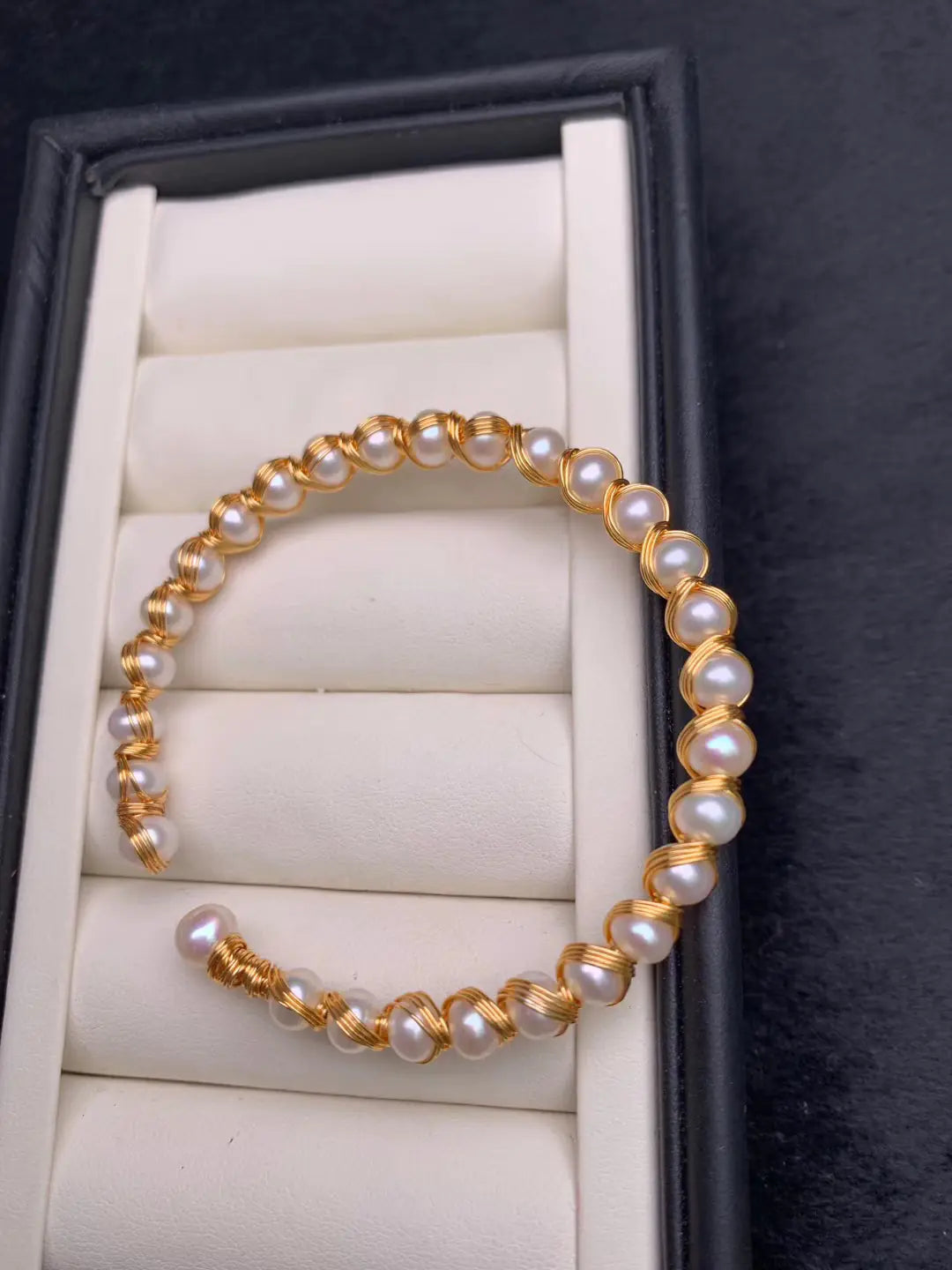 14K Gold-Plated Natural Deep Sea Pearl Bracelet