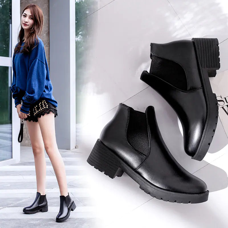 Martin Boots, British Style Women's Low Heel Casual Shoes