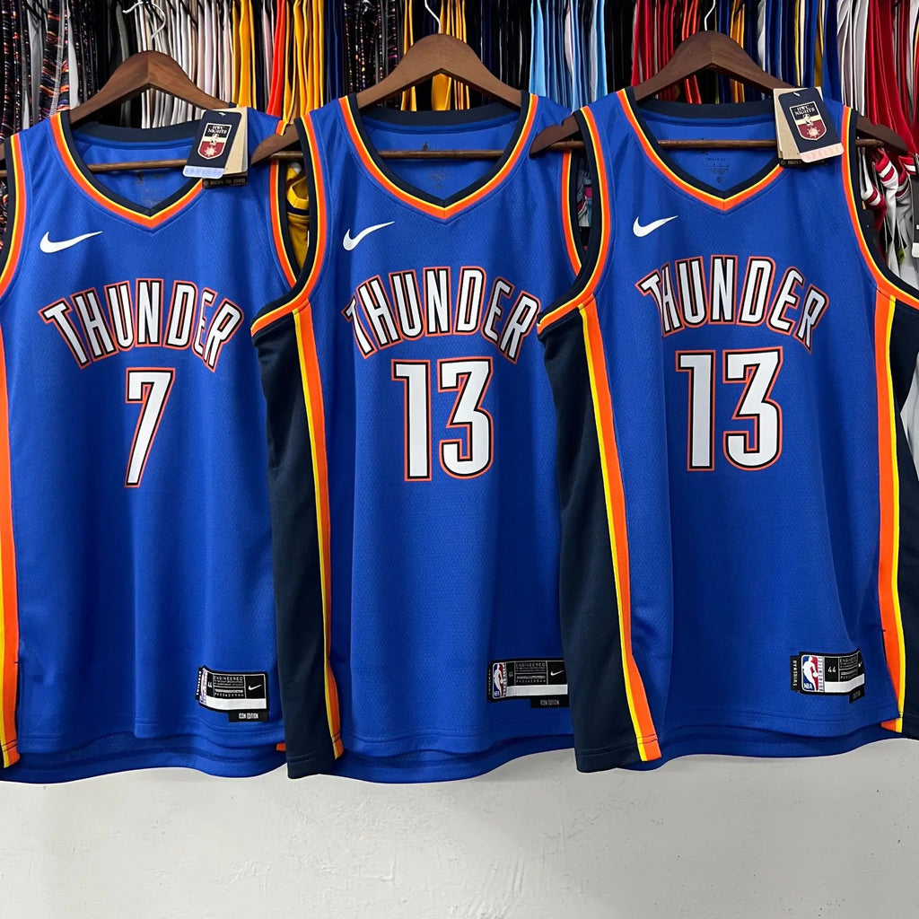 NBA 23 Season Thunder Team Jerseys: Durant, George, Harden, Anthony, Paul