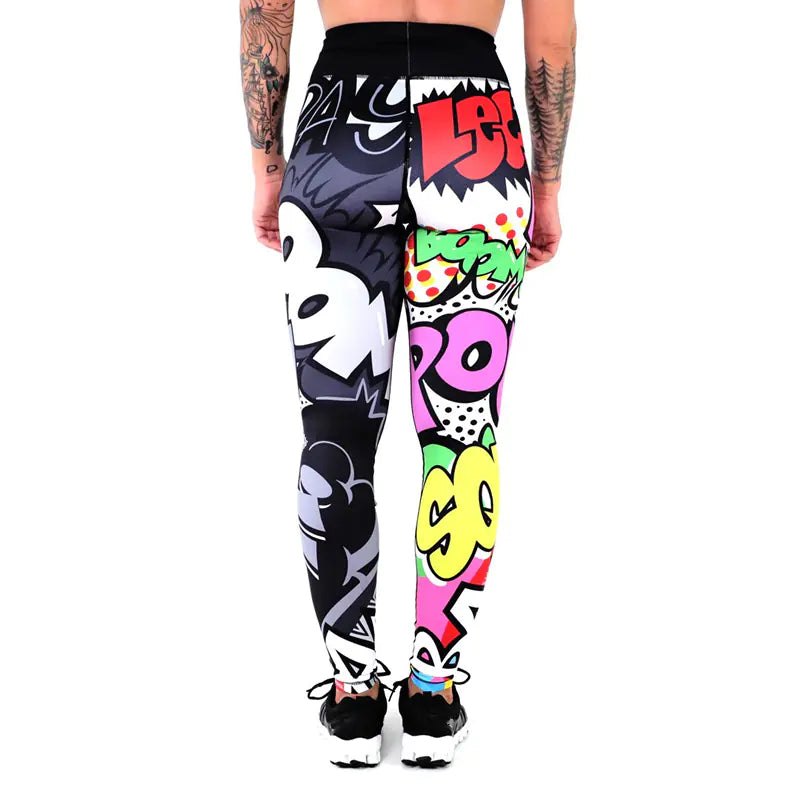 Printed Little Monster High Waist Yoga Leggings