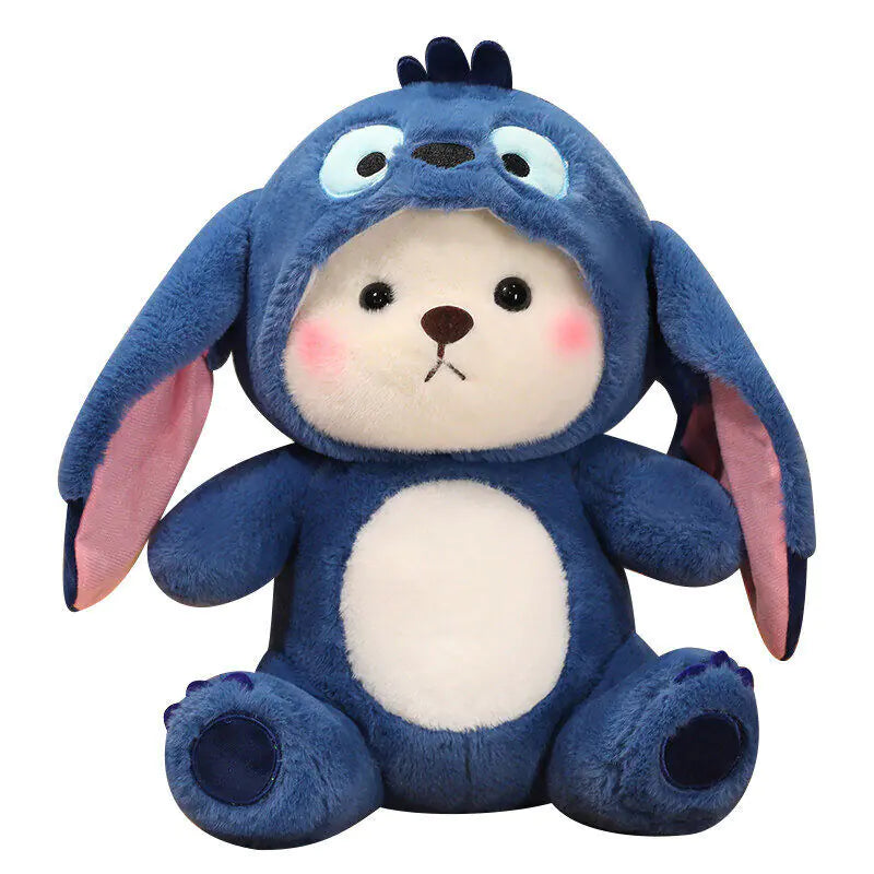 Blue Transforming Bear Plush Toy - Strawberry Bear