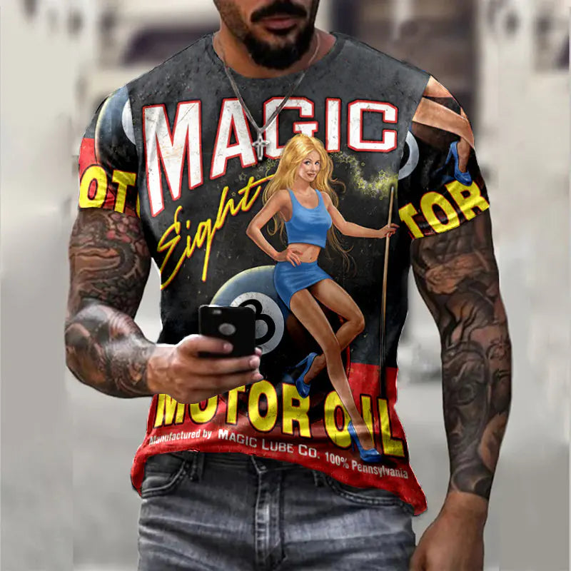 Men's Short Sleeve T-Shirt 3D Digital Print GULF