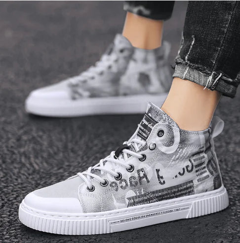 Stylish High-Top Canvas Sneakers for Men (2020)