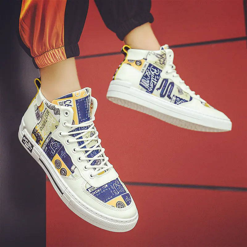 Winter Trendy High-Top Canvas Sneakers for Men