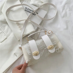 Bolso bandolera de gelatina transparente de moda para mujer