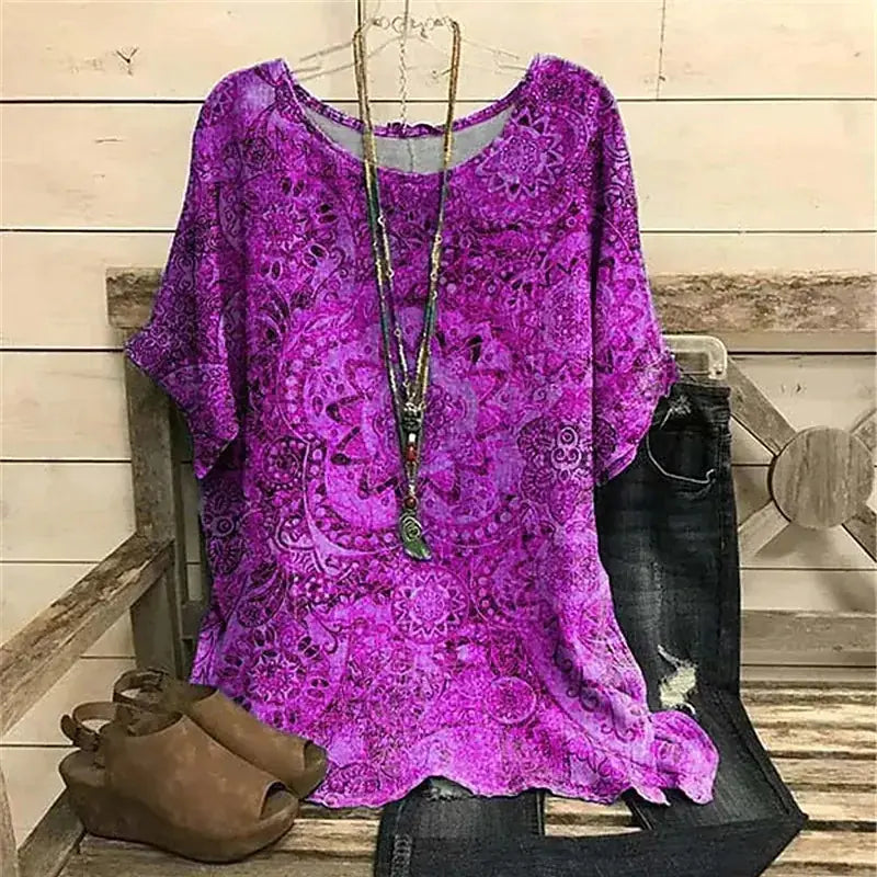 Floral Women's T-Shirt (Casual)